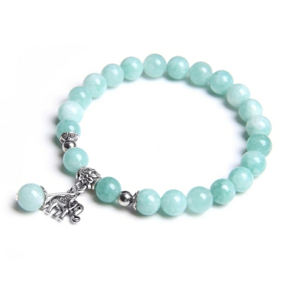Natural stone Blue amazonite beads Bracelets - Picture 4 of 5